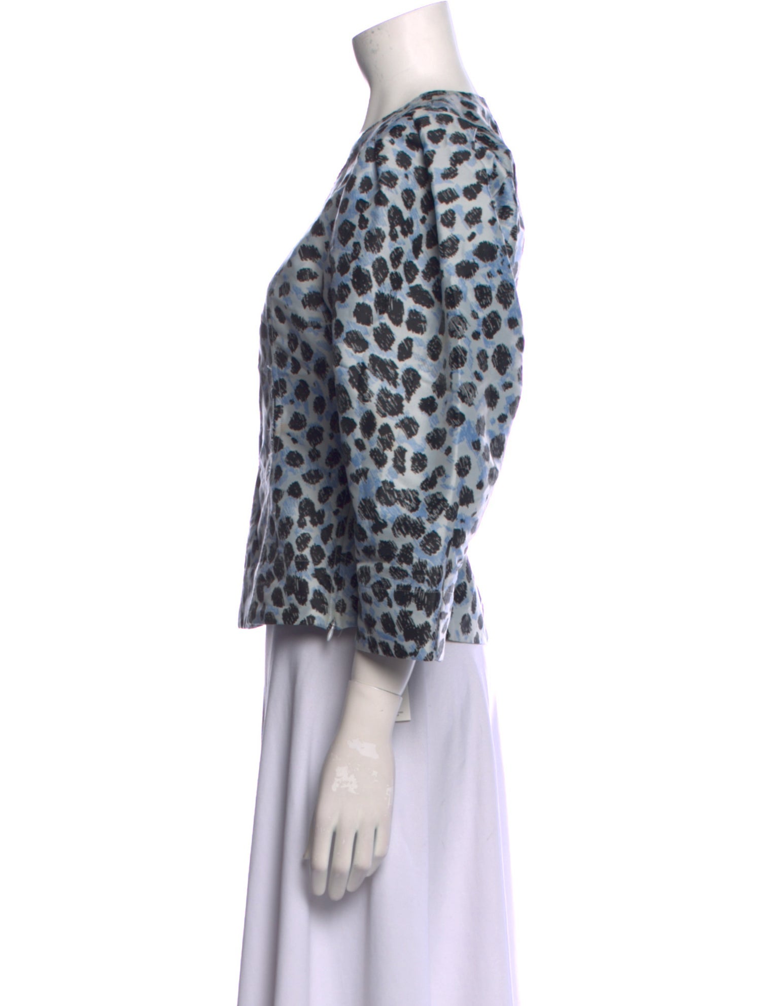 Ganni Animal Print V-Neck Blouse